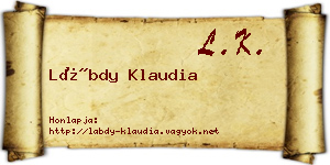 Lábdy Klaudia névjegykártya